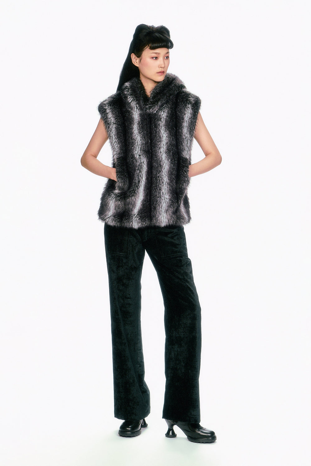 Faux Silver Fox Hoodie - Anna Sui Sale