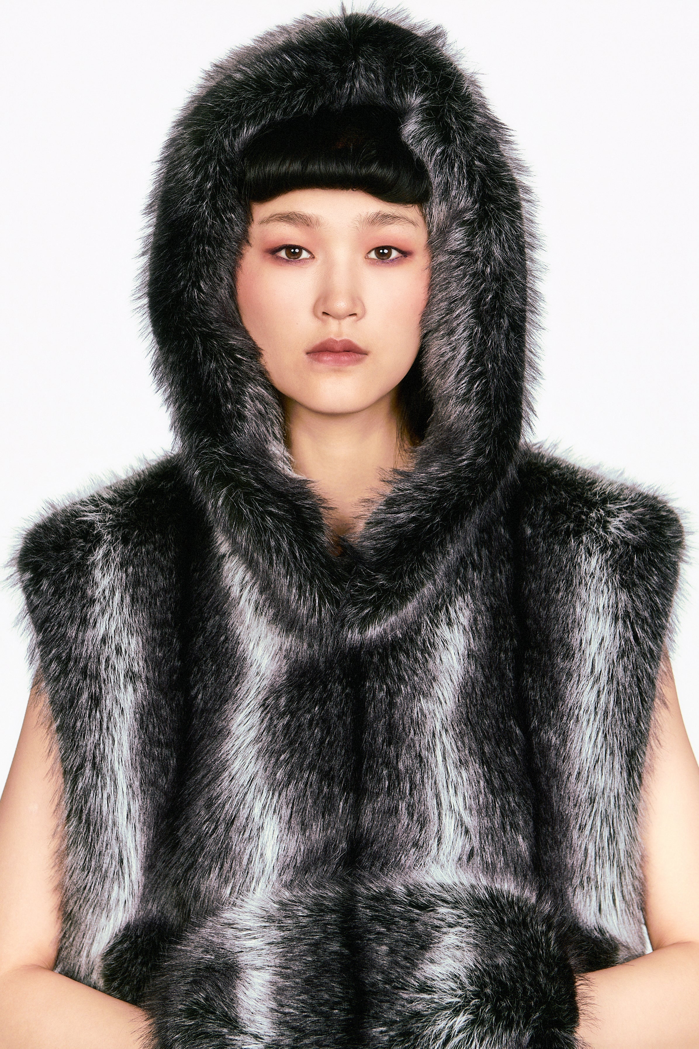 Faux Silver Fox Hoodie - Anna Sui Sale