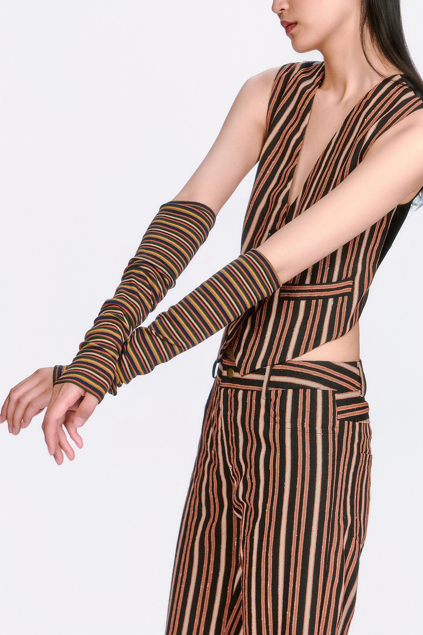 Venetian Stripe Arm Warmers - Anna Sui Outlet