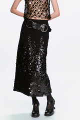 O-Ring Leather Belt - Black - Anna Sui Discount