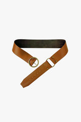 O-Ring Leather Belt - Oak - Anna Sui Outlet
