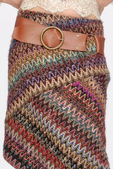 O-Ring Leather Belt - Oak - Anna Sui Outlet