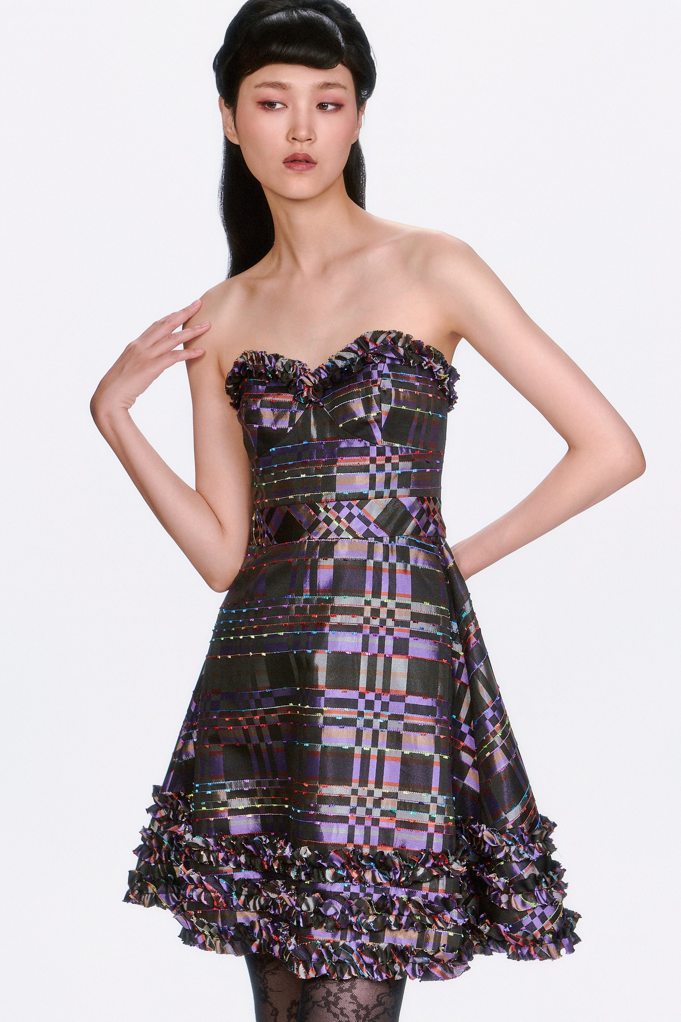 Shangri-La Taffeta Strapless Party Dress - Anna Sui Online