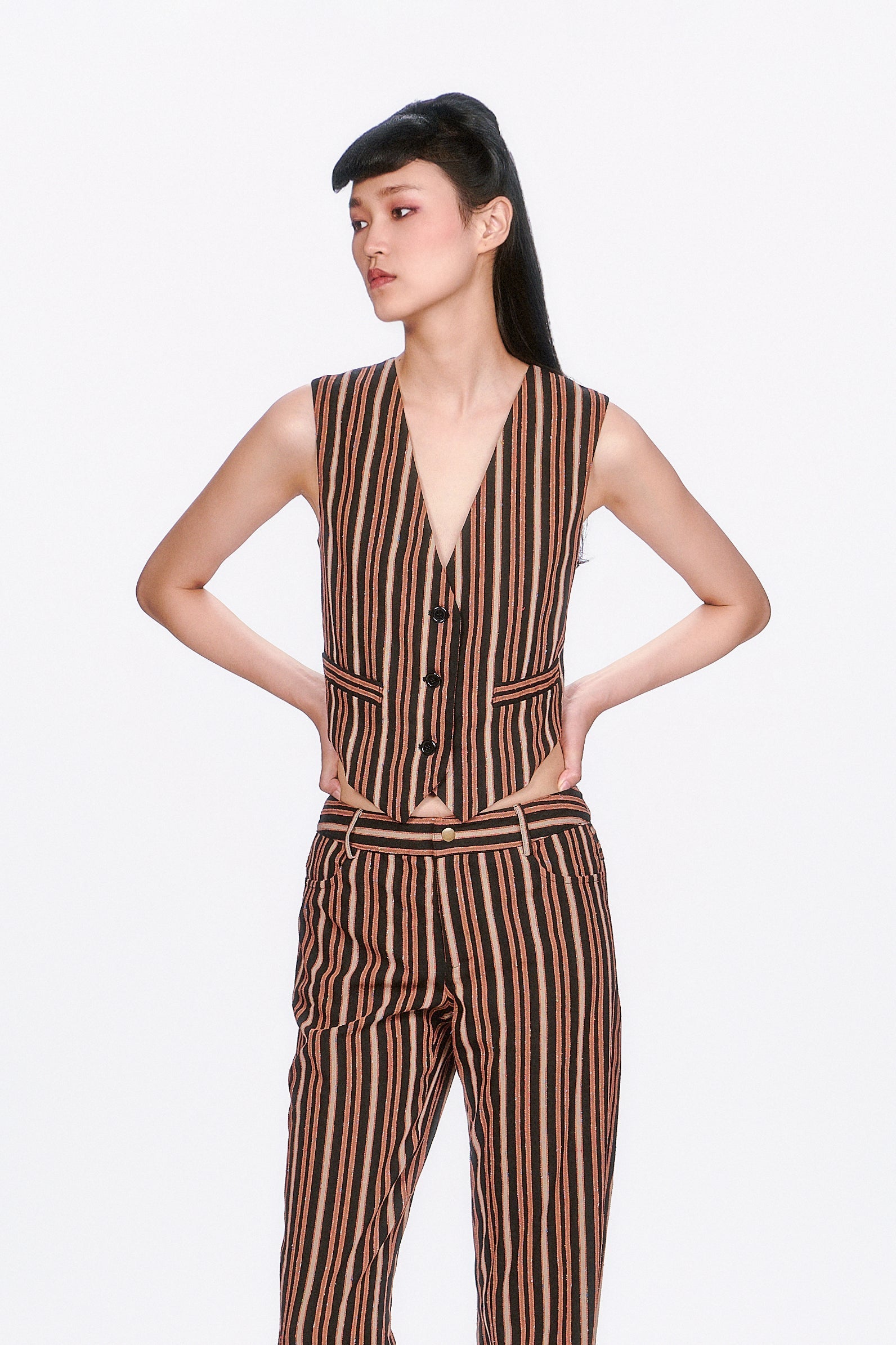 Pinstripe Vest - Anna Sui Outlet