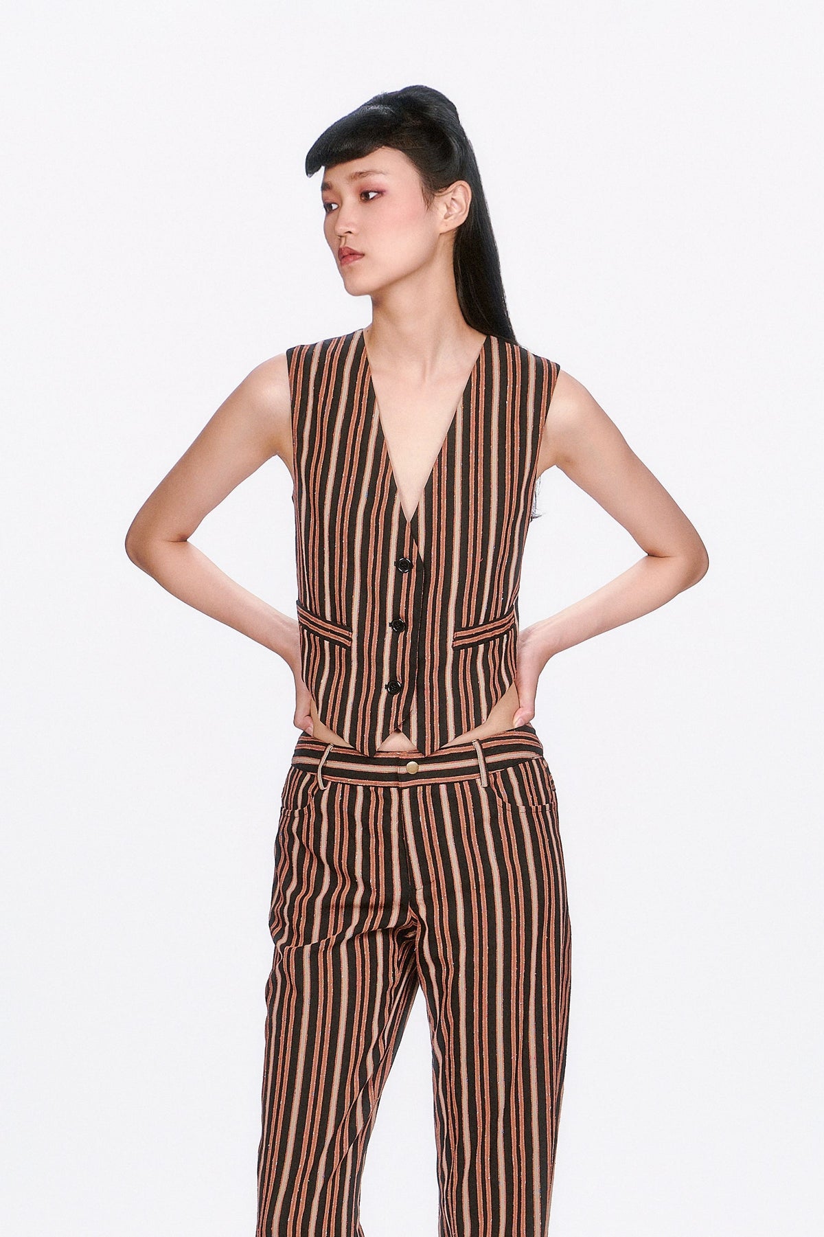 Pinstripe Vest - Anna Sui Outlet