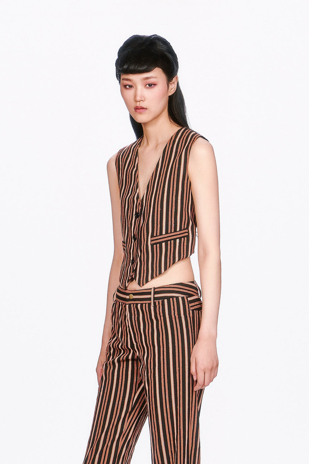 Pinstripe Vest - Anna Sui Outlet