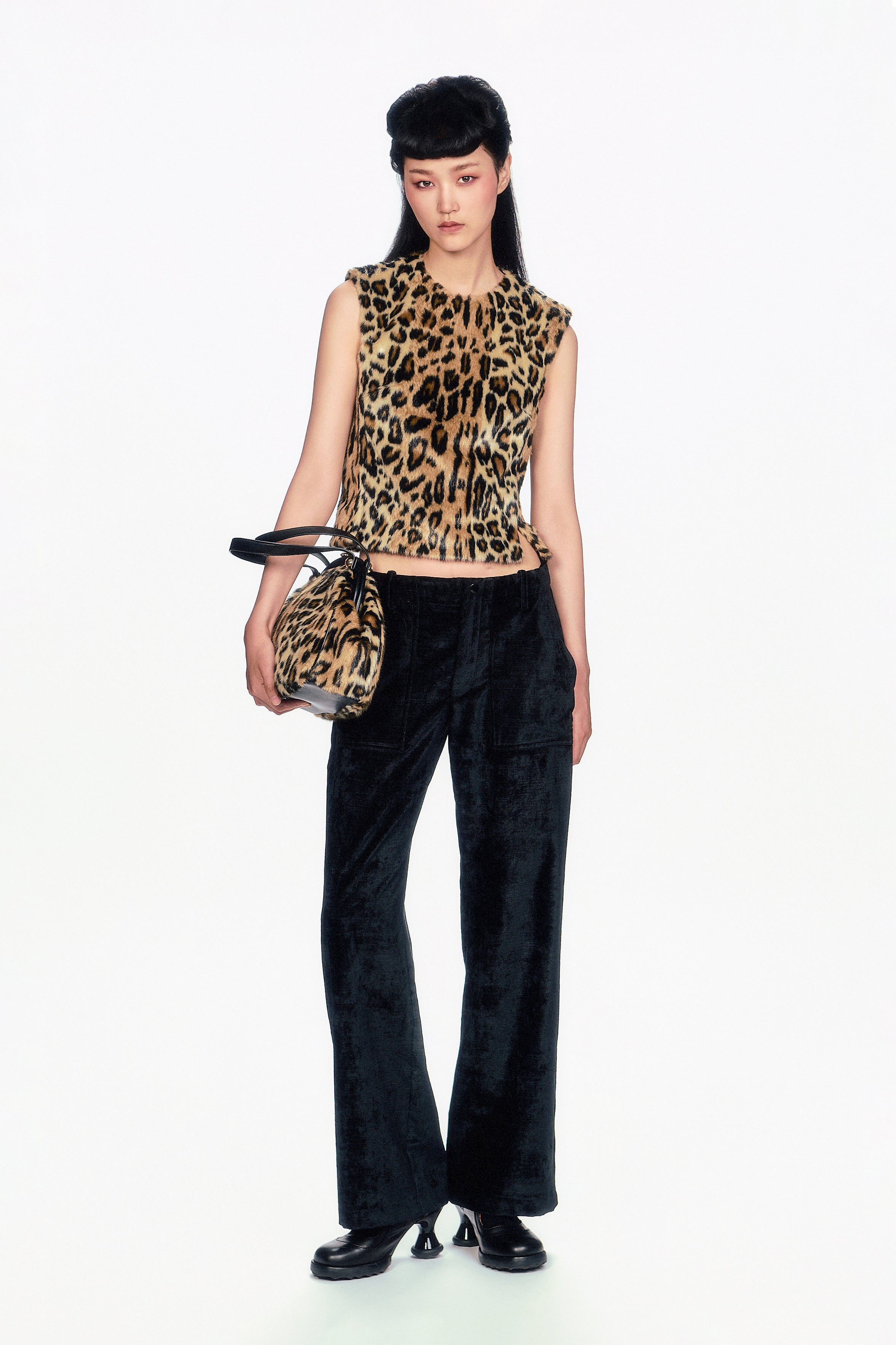 Faux Leopard Sleeveless Top - Anna Sui US