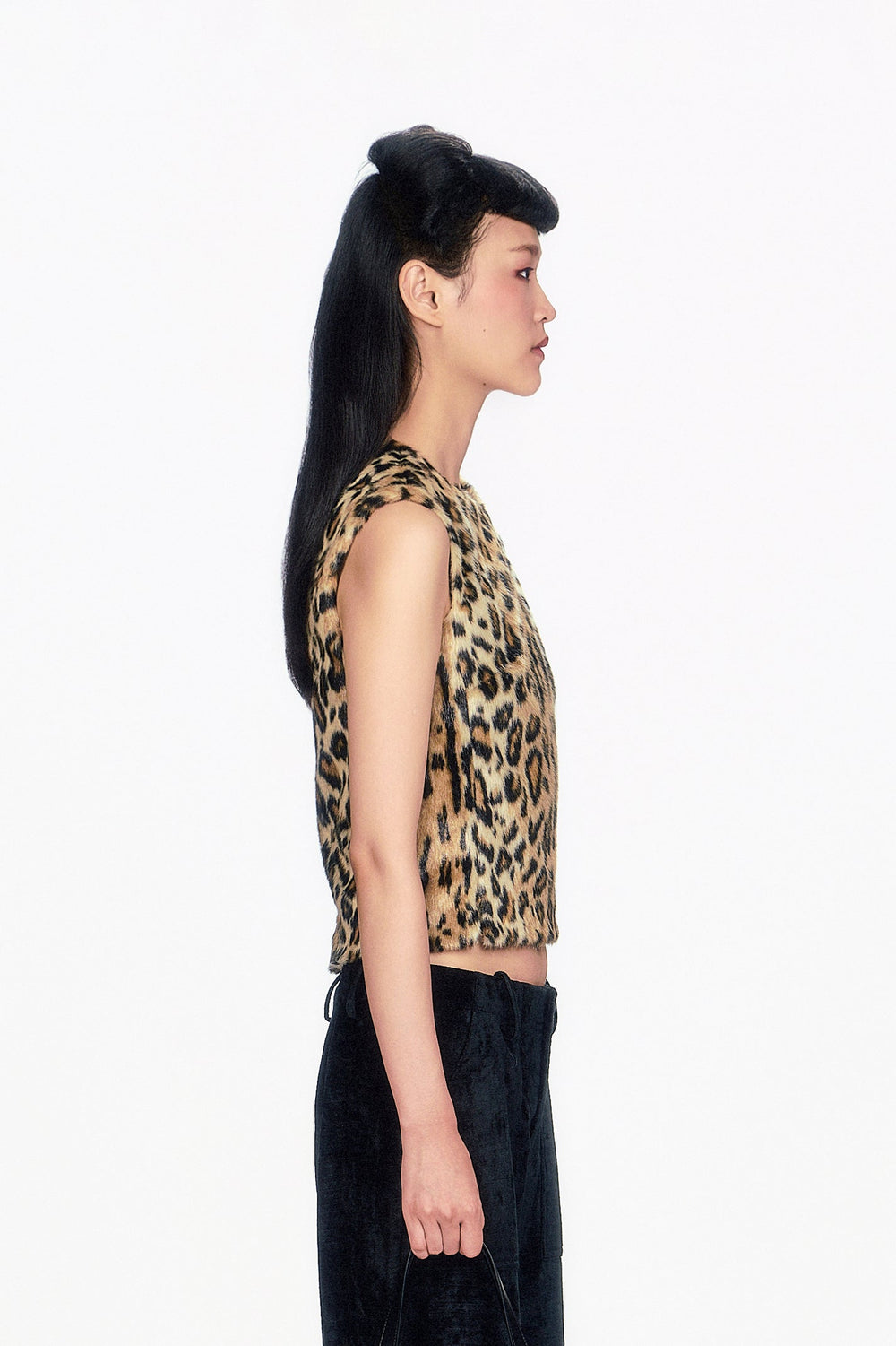 Faux Leopard Sleeveless Top - Anna Sui US