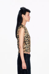 Faux Leopard Sleeveless Top - Anna Sui US