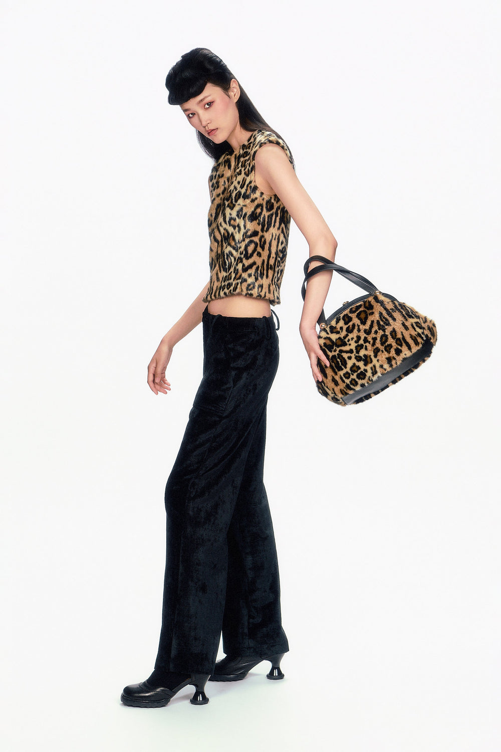 Faux Leopard Sleeveless Top - Anna Sui US