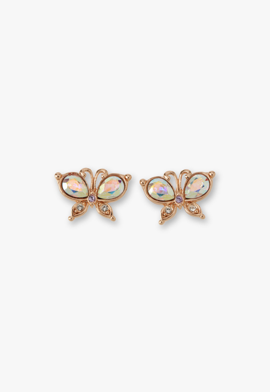 Rose Gold Butterfly Stud Earrings with Detachable Dangle - Anna Sui Discount