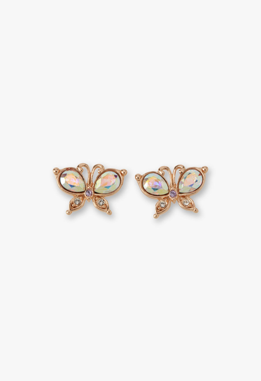 Rose Gold Butterfly Stud Earrings with Detachable Dangle - Anna Sui Discount