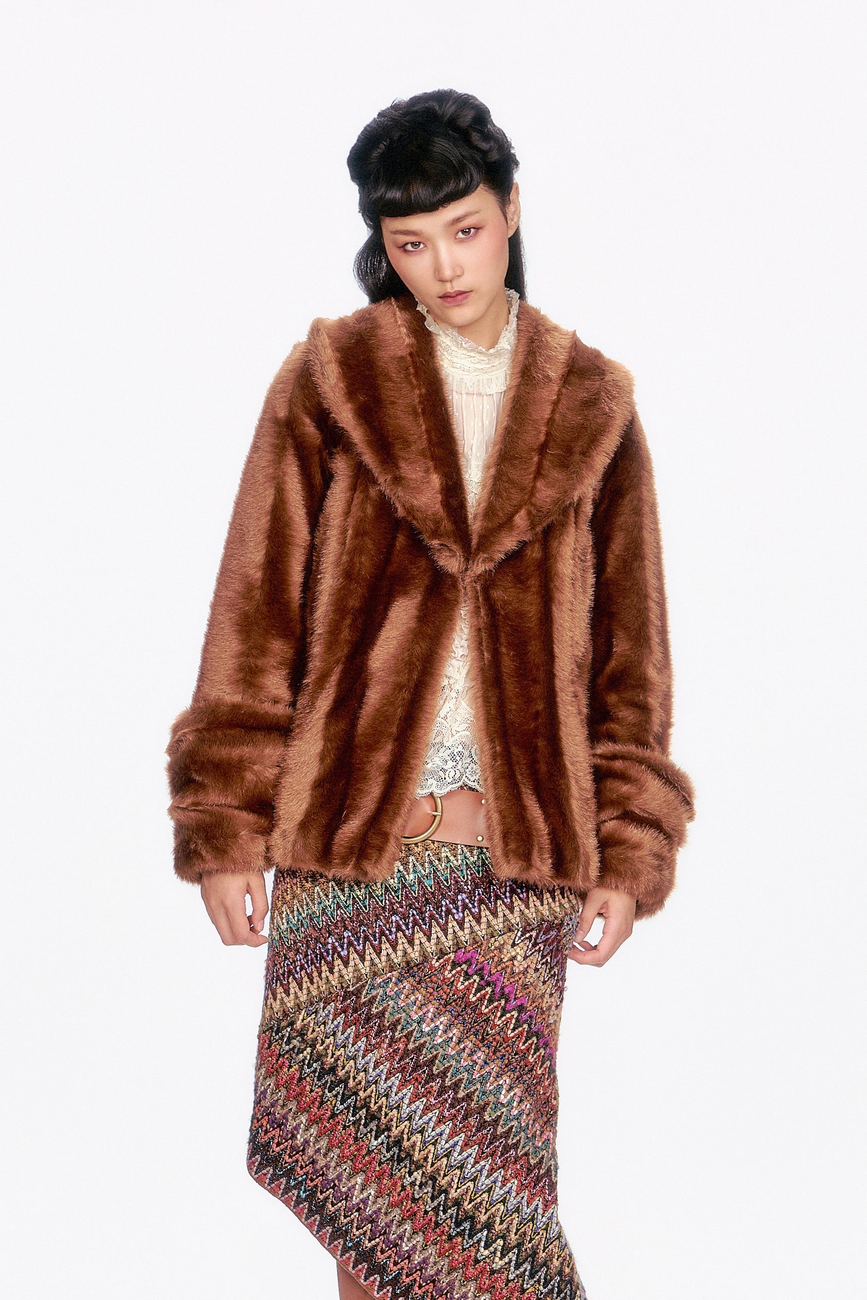 Faux Mink Swing Coat - Anna Sui Discount