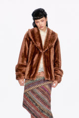 Faux Mink Swing Coat - Anna Sui Discount