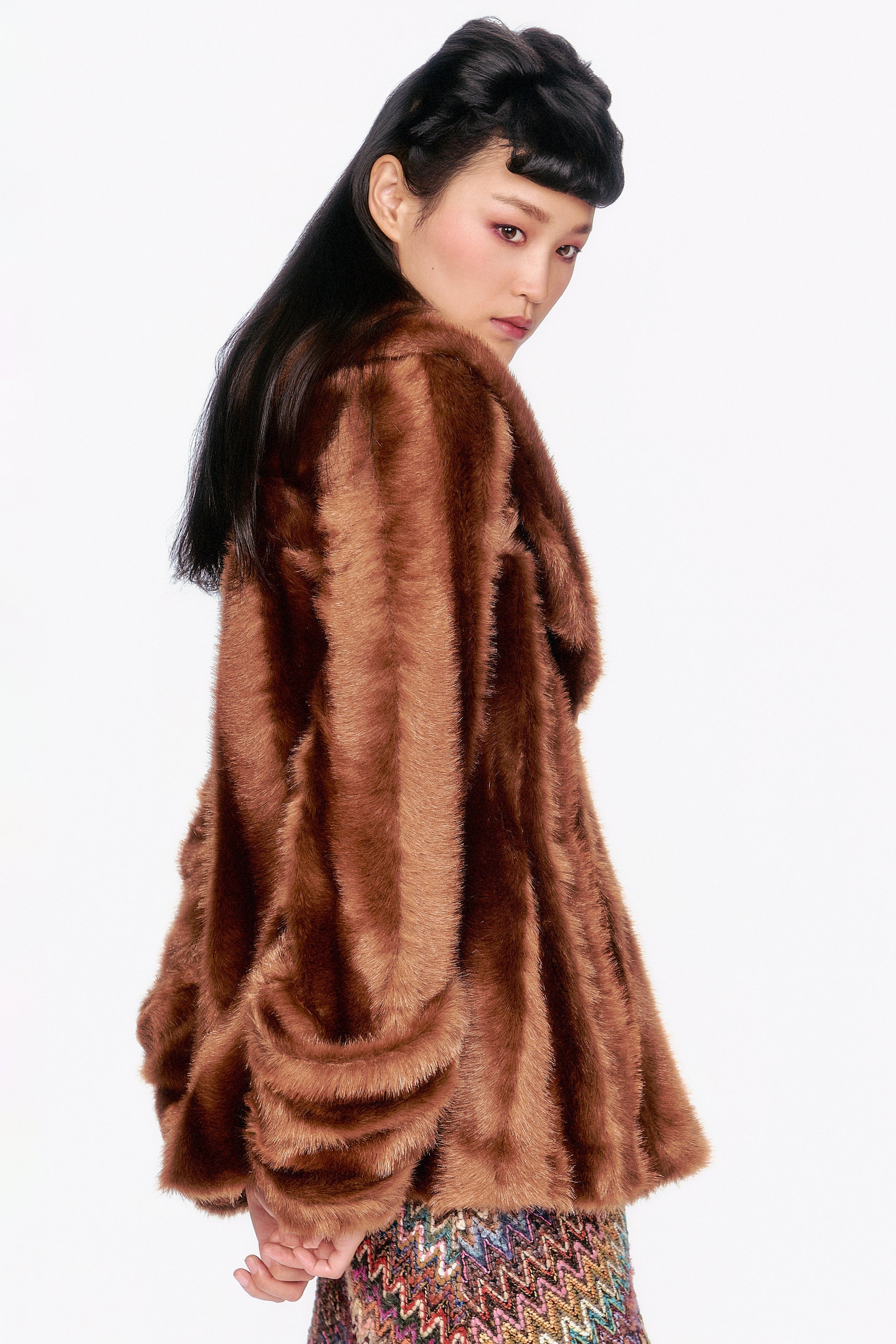 Faux Mink Swing Coat - Anna Sui Discount