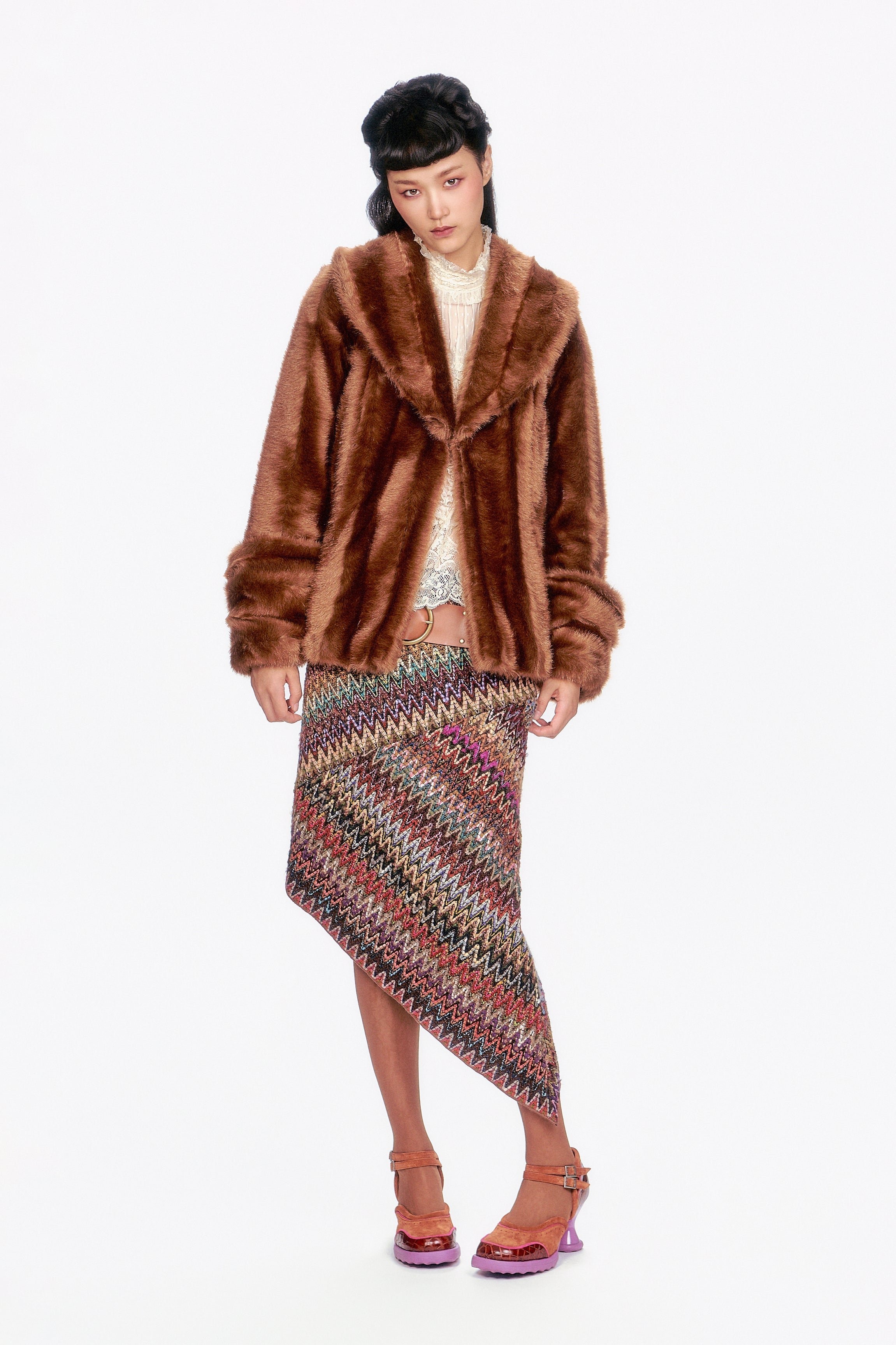 Faux Mink Swing Coat - Anna Sui Discount