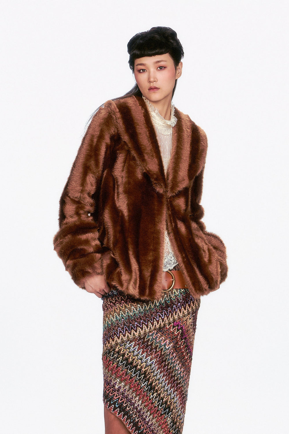 Faux Mink Swing Coat - Anna Sui Discount