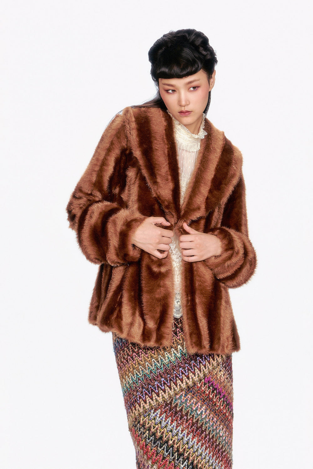 Faux Mink Swing Coat - Anna Sui Discount