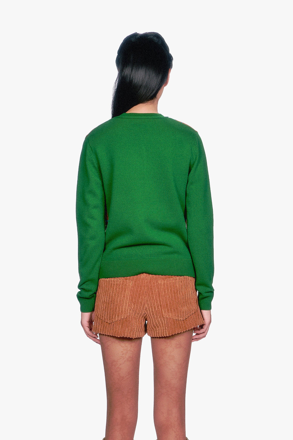 Plaid Cardigan - Leaf Green - Anna Sui Outlet