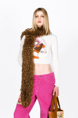 Faux Fur Scarf - Caramel - Anna Sui Sale