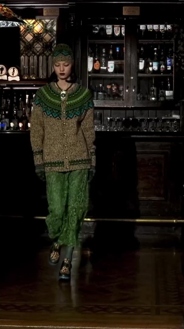 Fair Isle Beanie - Teal - Anna Sui Outlet