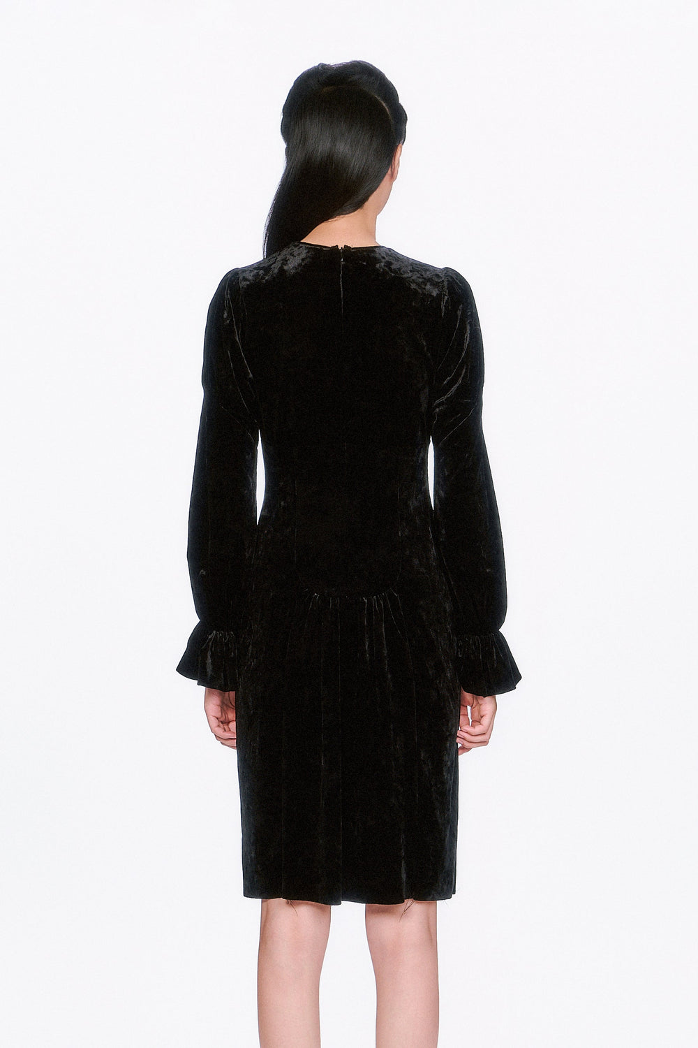 Boudoir Velvet Long Sleeve Dress - Anna Sui US