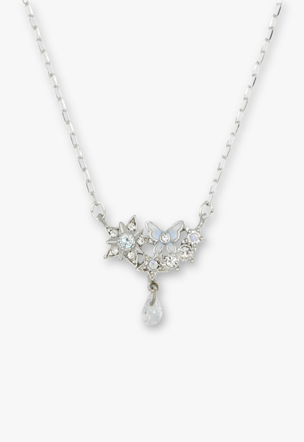 Silver Star Butterfly Necklace - Anna Sui US