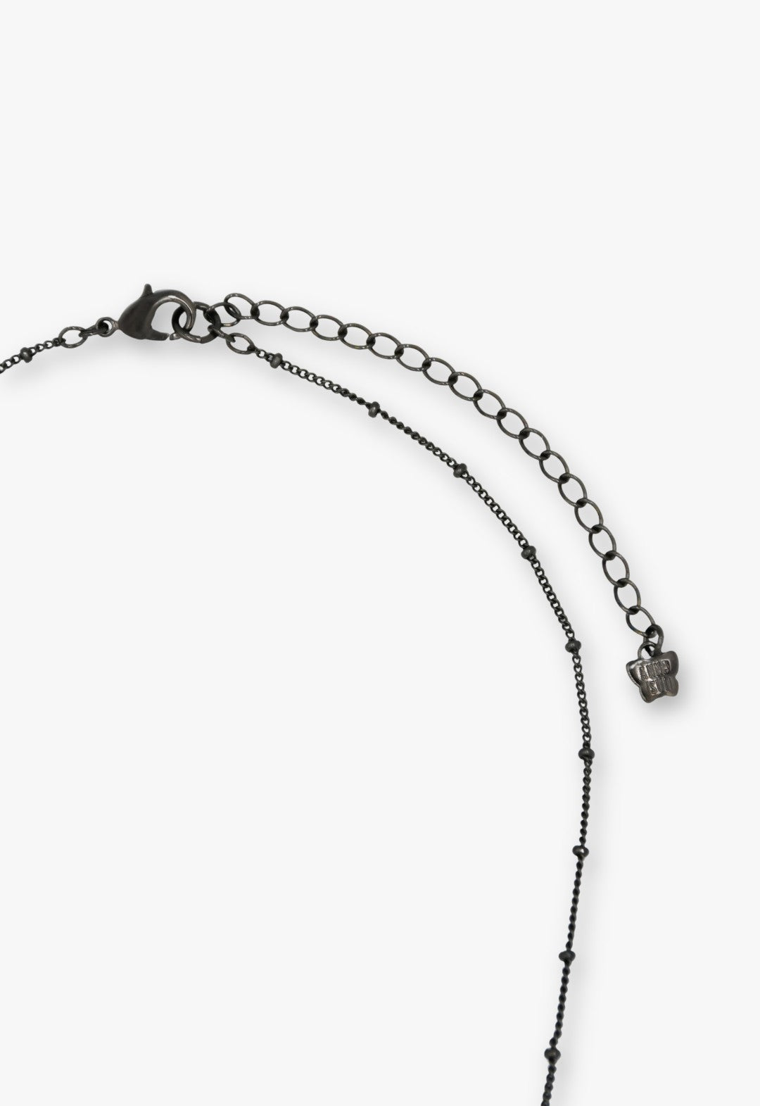 Lucky Cat Flower Necklace- Gunmetal - Anna Sui US