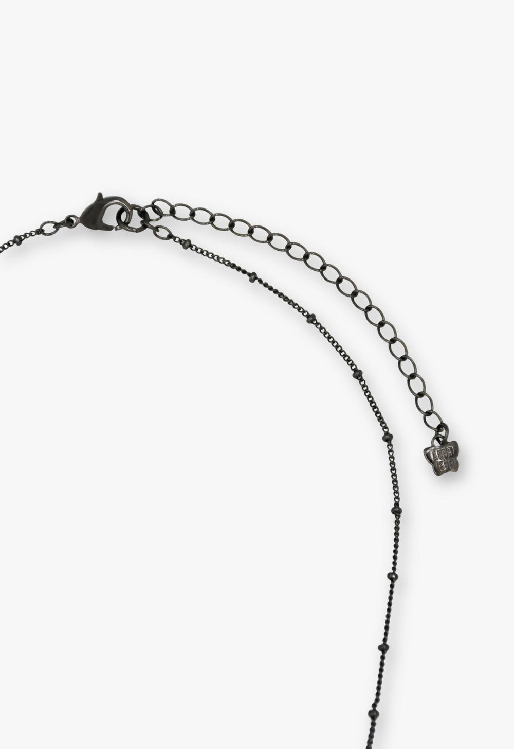 Lucky Cat Flower Necklace- Gunmetal - Anna Sui US