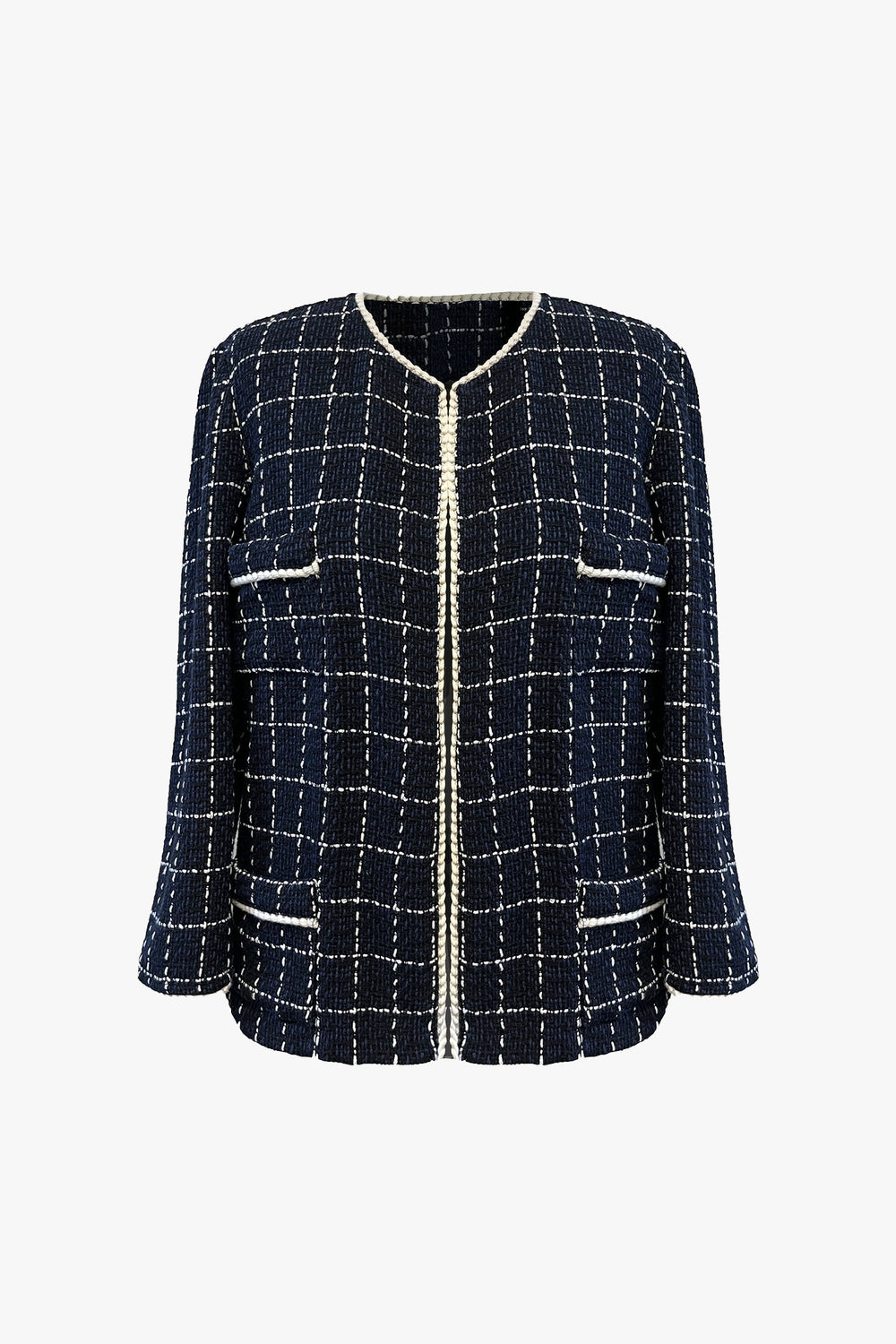 Windowpane Tweed Jacket - Anna Sui Discount
