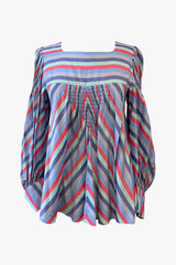 Vintage Silk Crepe De Chine With Smocking Top - Anna Sui Outlet