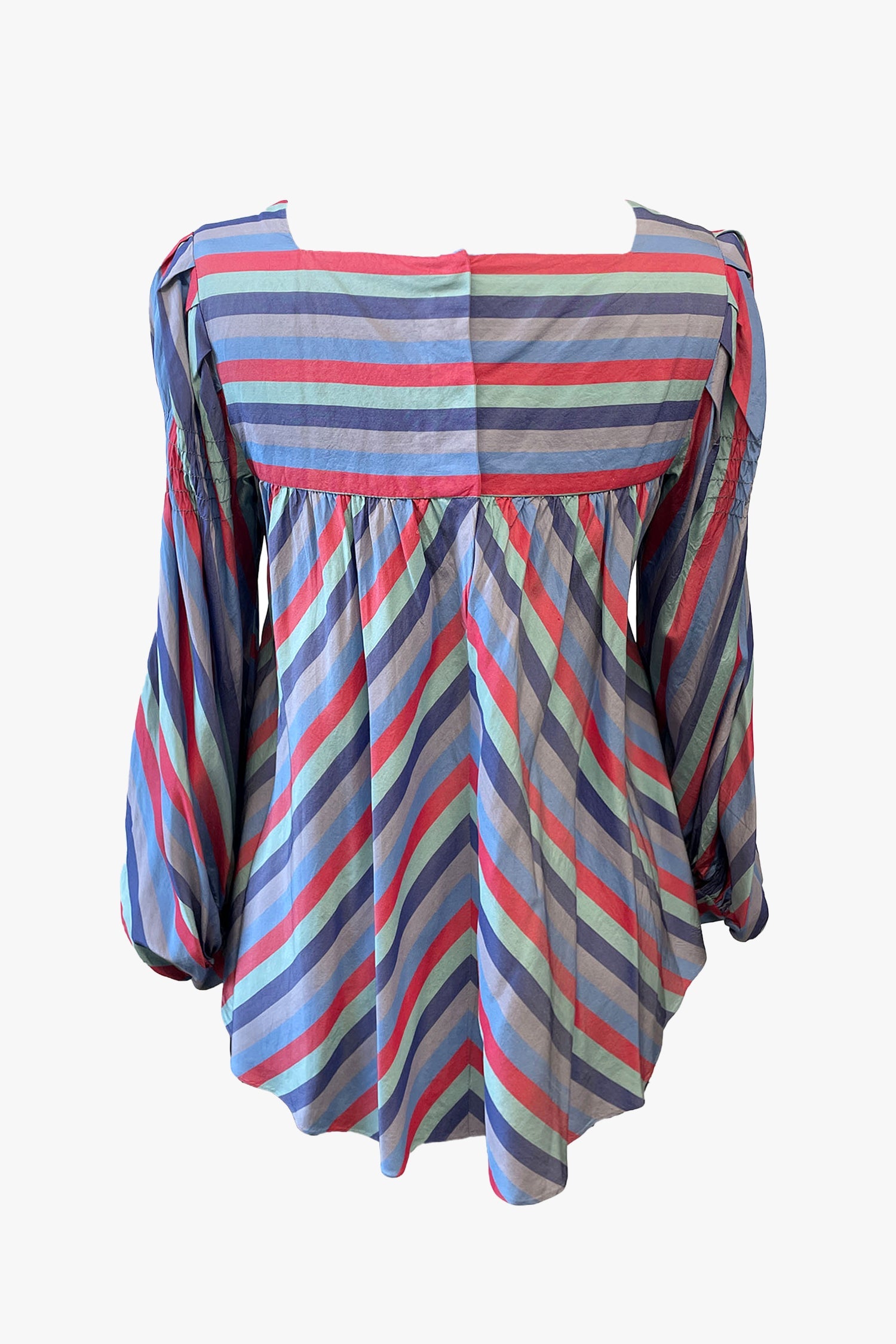 Vintage Silk Crepe De Chine With Smocking Top - Anna Sui Outlet
