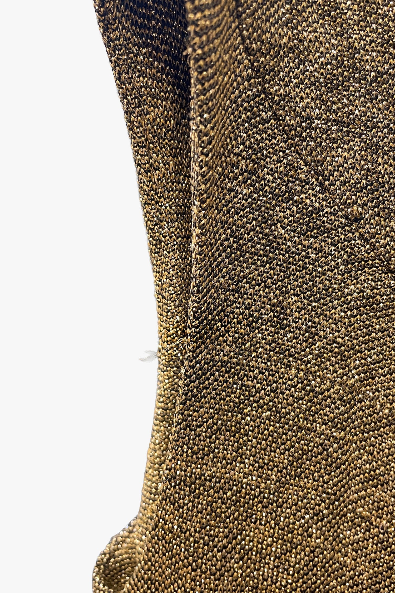 Vintage 60's Gold Metallic Knit Beaded Dress by Irene for D.D. Marsh Originals - Anna Sui Sale