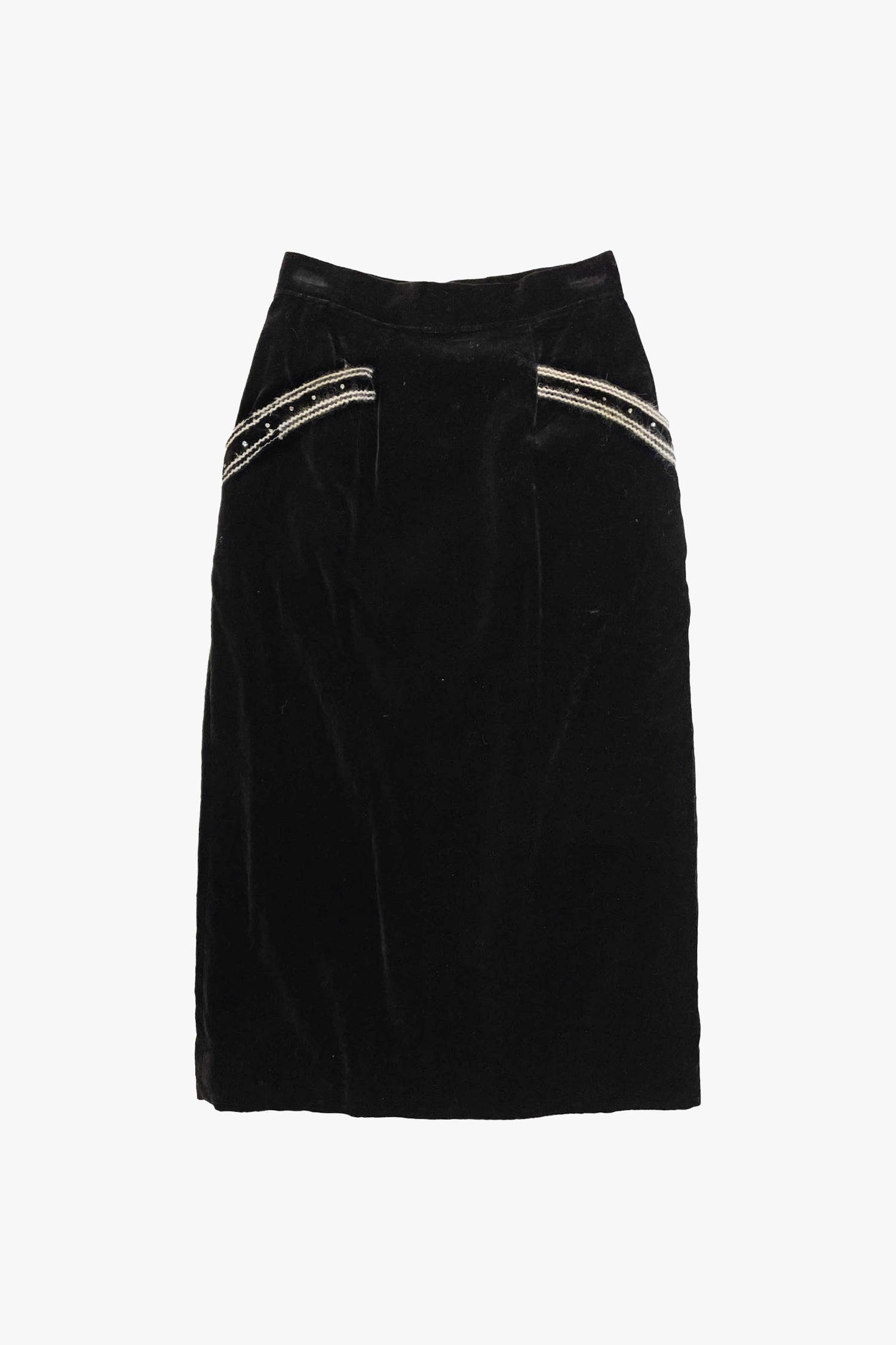 Vintage Velvet Embroidered Mini Skirt - Anna Sui Sale