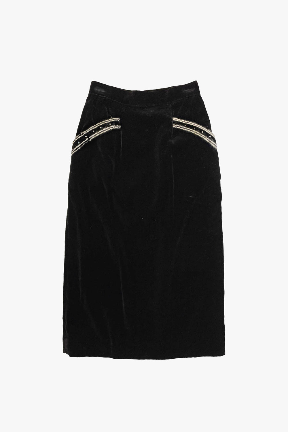 Vintage Velvet Embroidered Mini Skirt - Anna Sui Sale