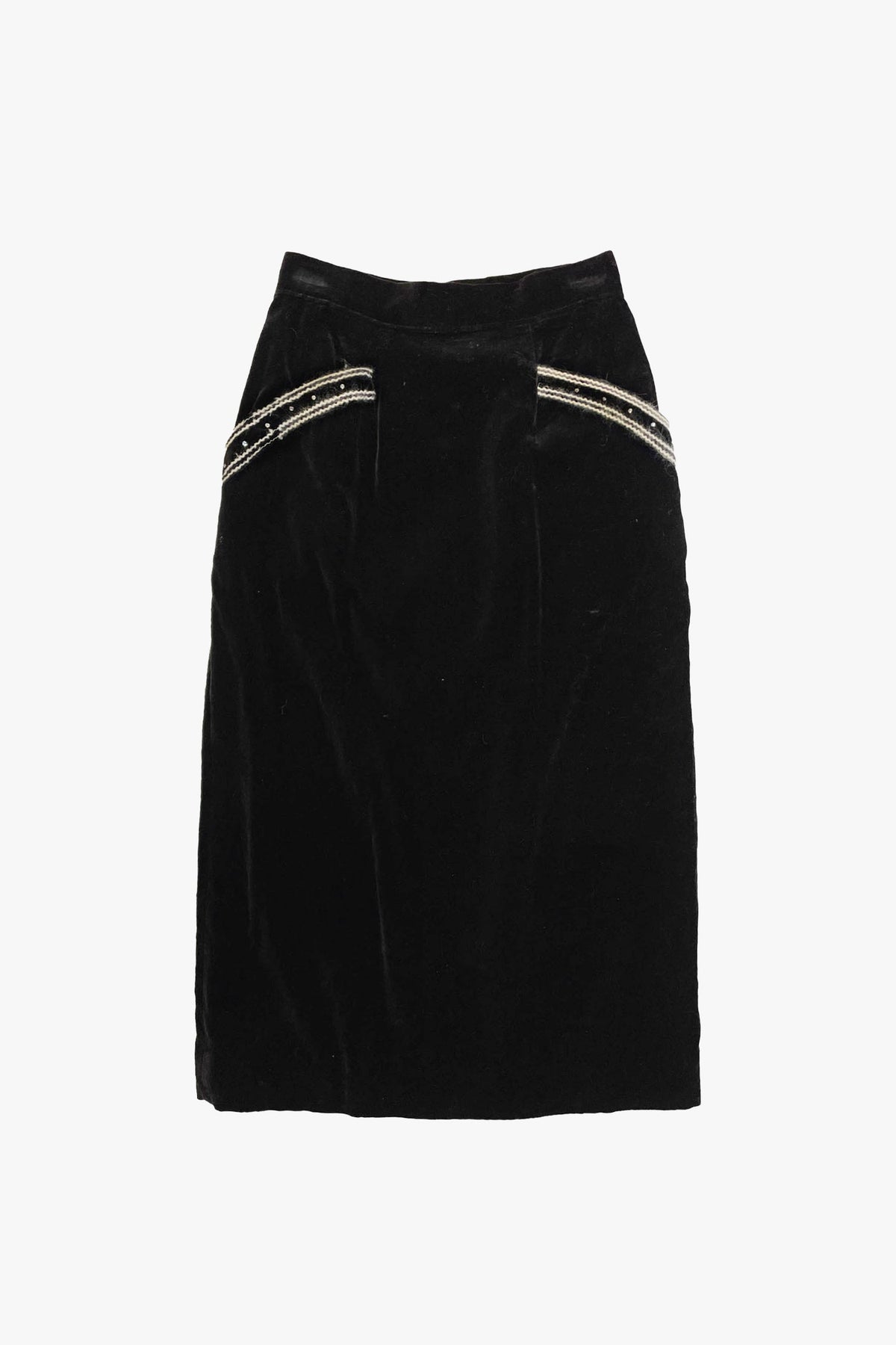 Vintage Velvet Embroidered Mini Skirt - Anna Sui Sale