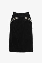 Vintage Velvet Embroidered Mini Skirt - Anna Sui Sale