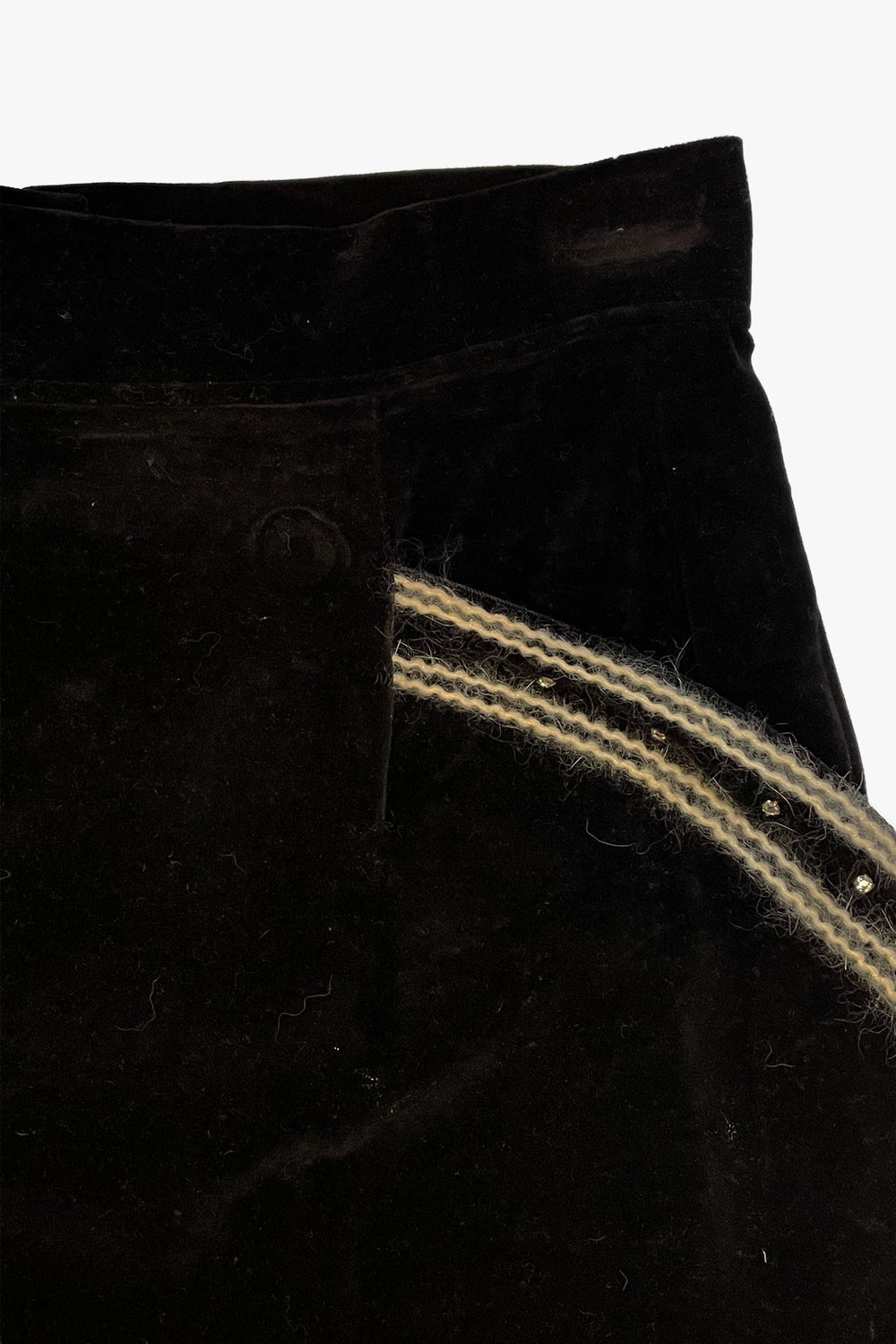Vintage Velvet Embroidered Mini Skirt - Anna Sui Sale