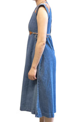 Vintage 70's Infinity Denim Patchwork Appliqué Dress - Anna Sui Discount