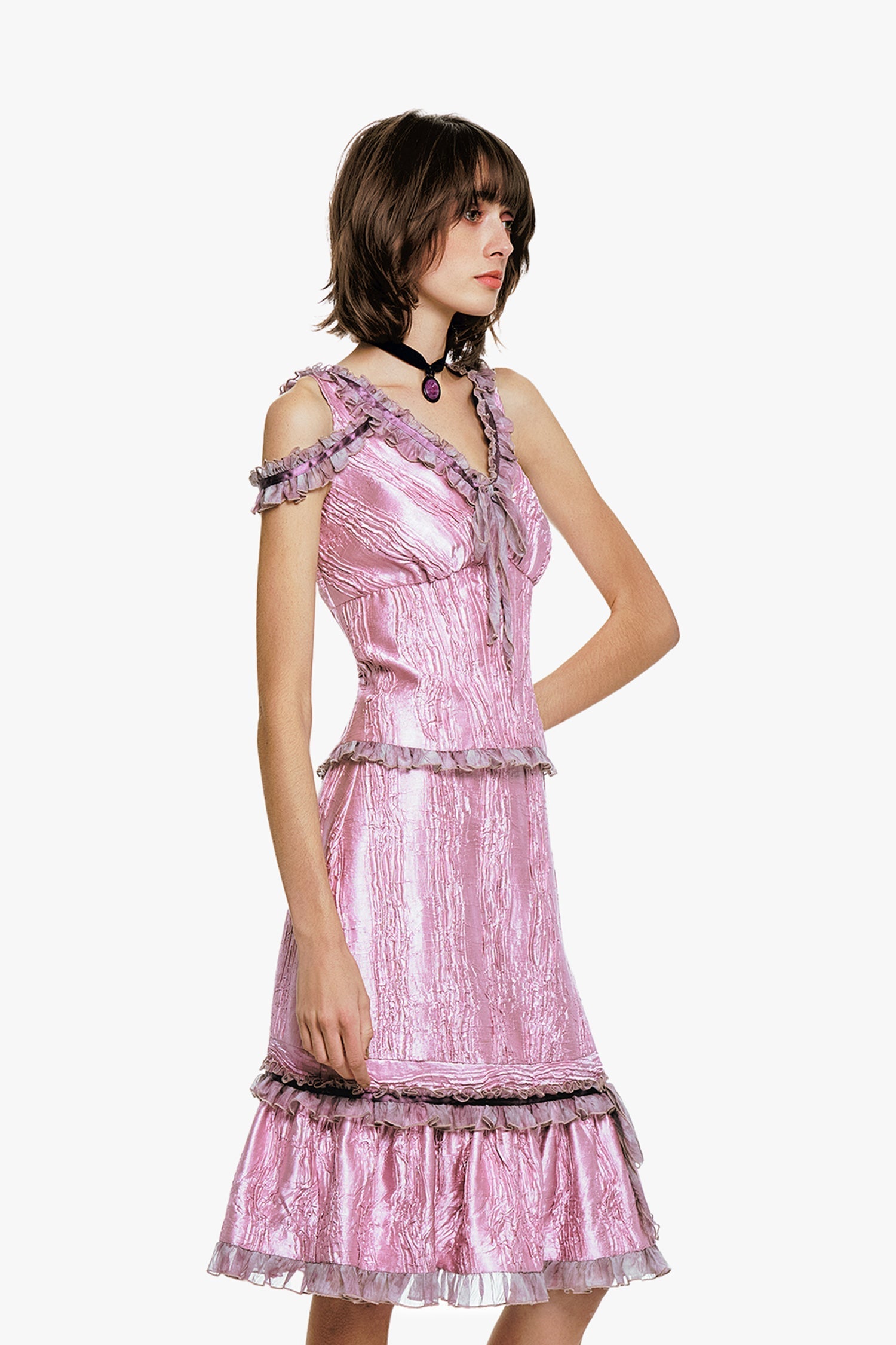 Crushed Satin Bow Top - Anna Sui Online