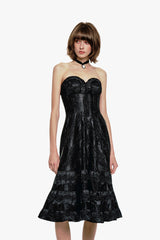 Crushed Satin Sweetheart Dress - Anna Sui Sale