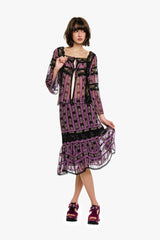 Cameo Stripe Print Tie Blouse - Anna Sui Sale