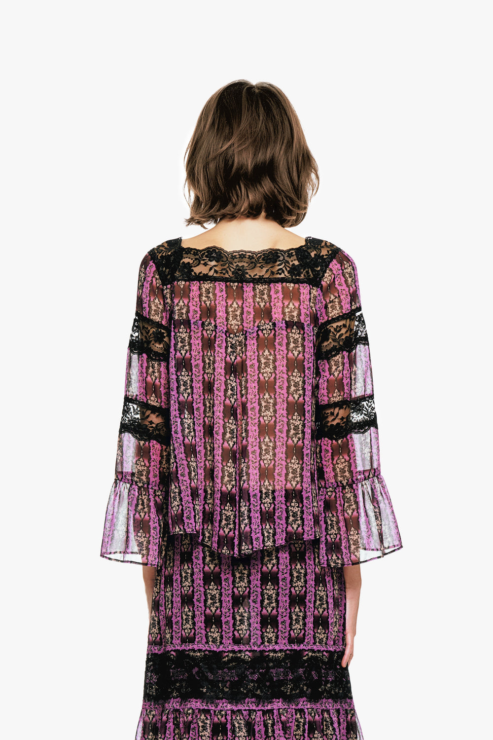 Cameo Stripe Print Tie Blouse - Anna Sui Sale