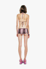 Wavy Chevron Knit Fringe Stripe Bikini Set - Anna Sui Sale