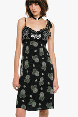 Sketch Roses Chiffon Embroidery Slip Dress - Anna Sui Sale