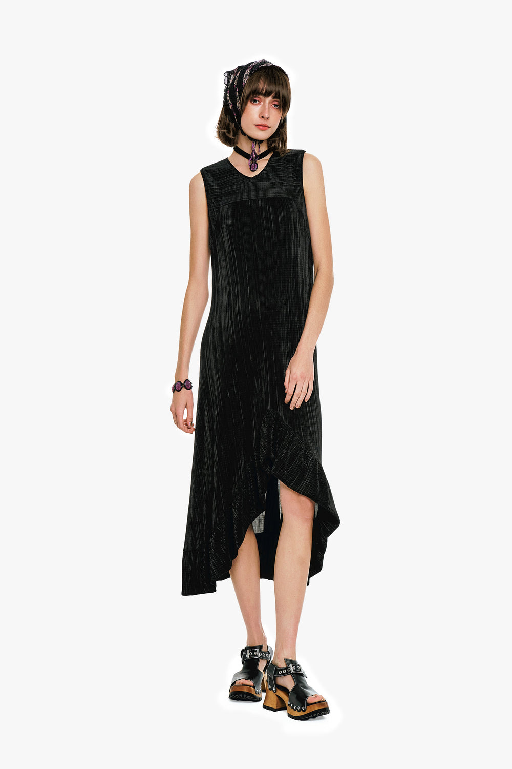 Plissé Hi-Low Dress - Anna Sui Discount
