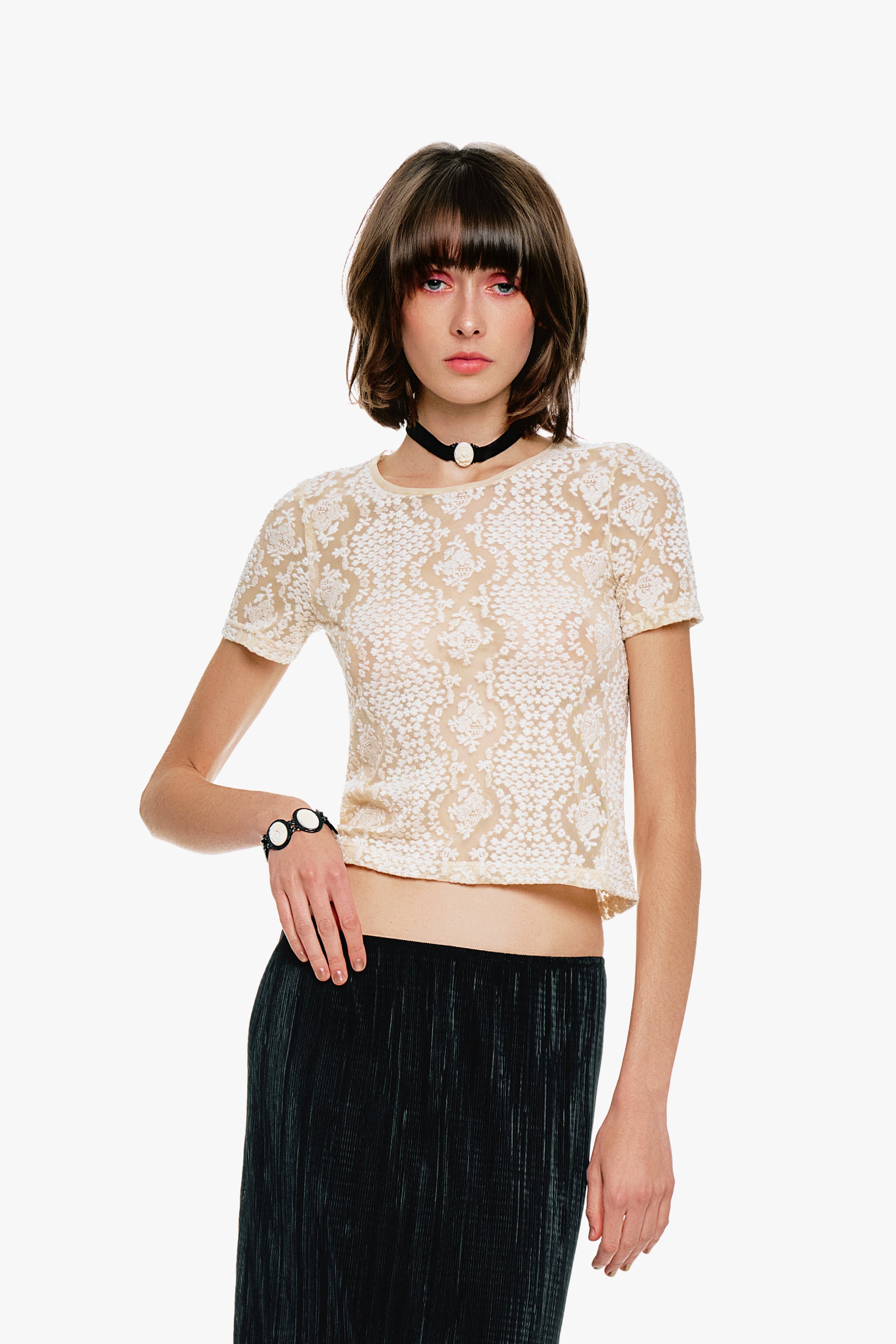 Victorian Lace T-Shirt - Anna Sui US