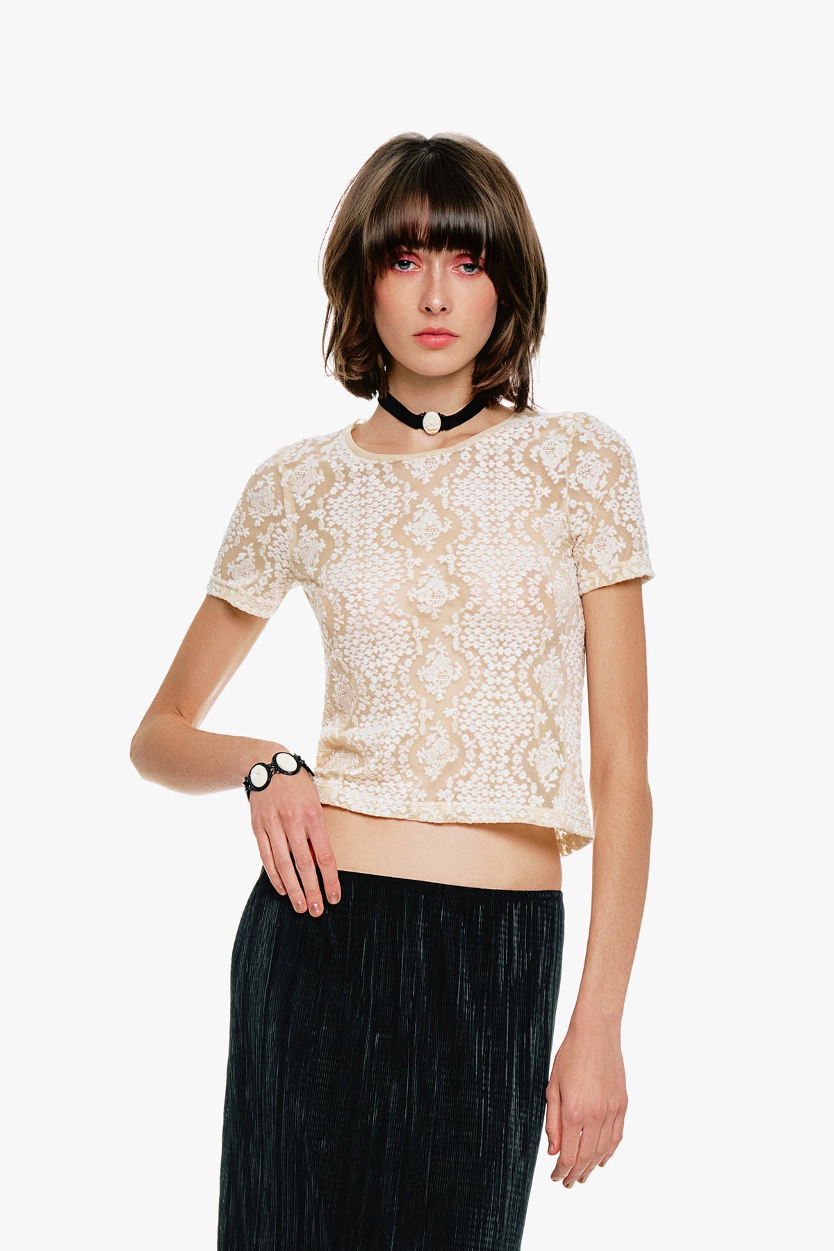 Victorian Lace T-Shirt - Anna Sui US
