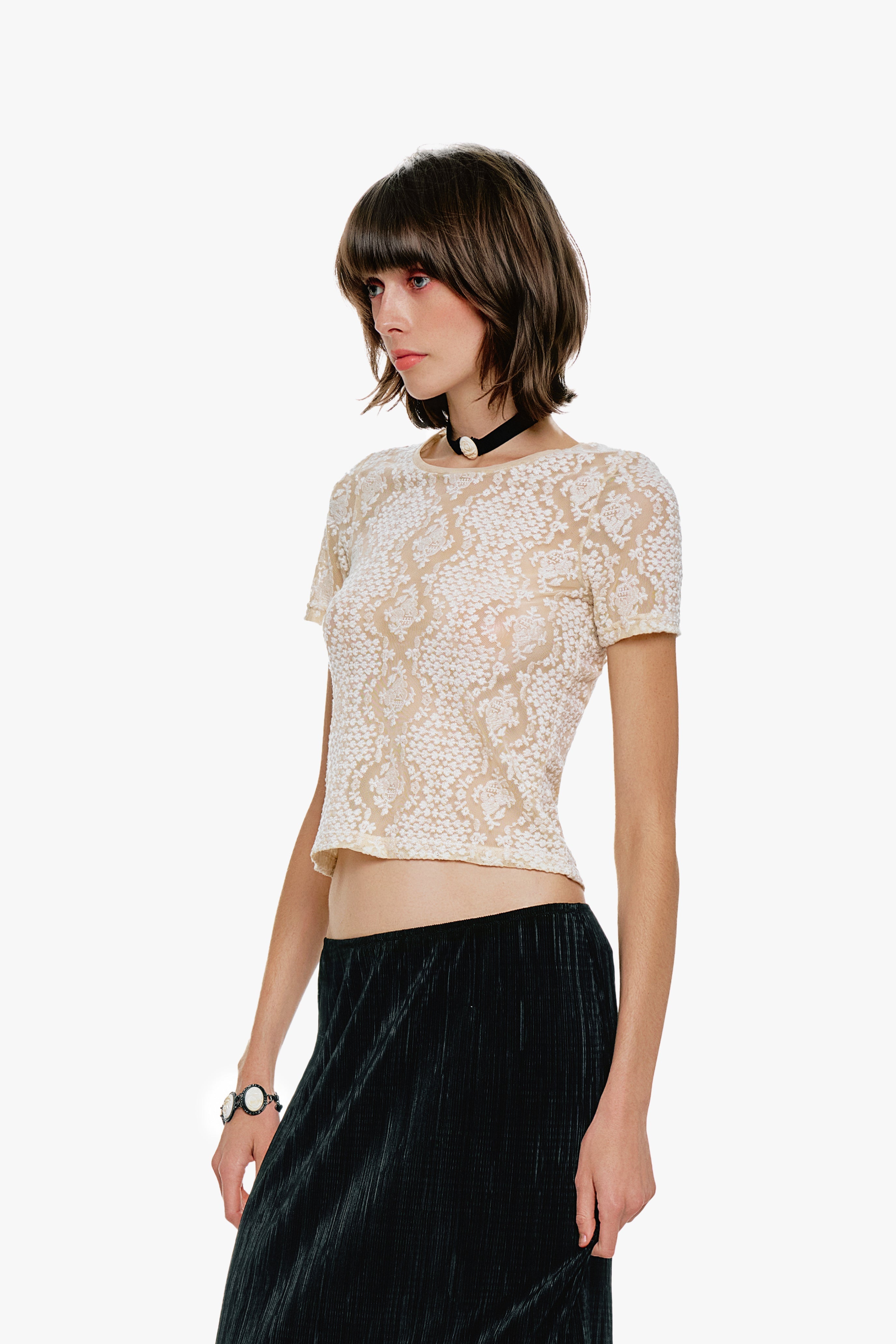 Victorian Lace T-Shirt - Anna Sui US