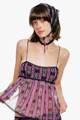 Cameo Stripe Print Headscarf - Anna Sui Online